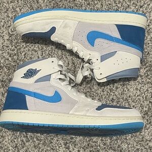 Nike Air Jordan Blue and White High-Top Sneakers Men’s 9.5